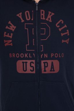 Кардиган U.S. Polo Assn мужской темно-синий хлопок  фото 6