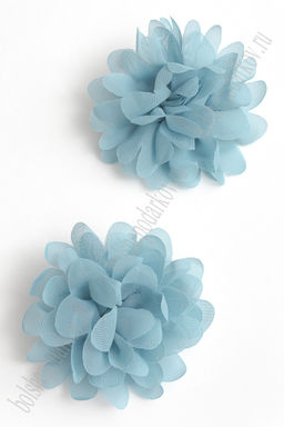 Цветочек шифоновый 9 см (20 шт) SF-6025, пыльно-голубой №46