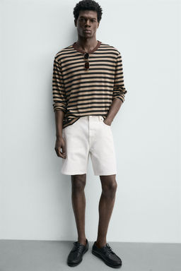 BERMUDA DENIM REGULAR FIT / Blanco roto - Zara фото 6