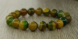 Агат зелено-жёлтый 10мм, браслет Классика - Agat77 фото 2