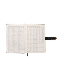 Ежедневник недатированный А5, с хлястиком, 112 листов в линейку, пвх, черный - Simaland фото 5