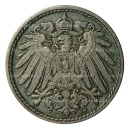 Монета 5 пфеннигов 1912 года J Германия