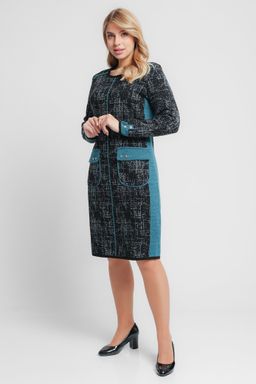 ЗЛАТА Платье С 1556/черный-гроза - Злата Стиль фото 6