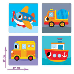 Пазл-сортер 4 в 1 Едем, летим, плывём - Puzzle time фото 2