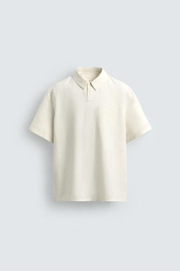 POLO REGULAR FIT C??AMO - ALGOD?N / Blanco - Zara фото 6