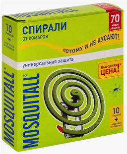 MOSQUITALL от комаров спирали Универсальная защита (10шт) NEW