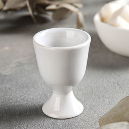 Подставка керамическая под яйцо Доляна Бланш, d=4 см, цвет белый