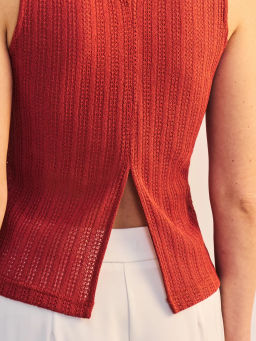 Майка прямого кроя с разрезом на спинке ZR2605023417-21 / Zarina  фото 7