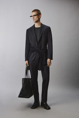 100% WOOL SUIT TROUSERS