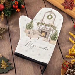 Цена за 2 шт. Варежка-прихватка Magic winter 20?28 см, саржа, 100% х/л, ватин 250 г/м?