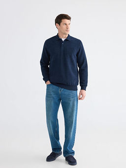Polo Yaka Erkek Sweatshirt