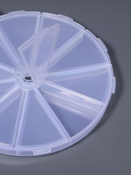 Органайзер для хранения мелочей, 10 ячеек, d=12.8×1.5 см, прозрачный