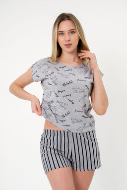 Пижама подростковая из футболки из кулирки и шорт из визкозы Бонжур - Амадэль фото 8