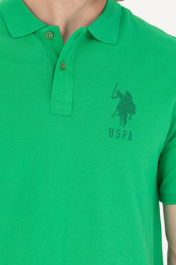 Футболка-поло U.S. Polo Assn Apple Green зеленая хлопок  фото 21