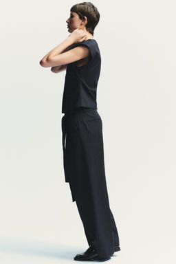 PLEATED TROUSERS WITH BELT - Zara фото 4