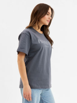 Футболка женская KAFTAN: Prosecco, серая, размер 52-54