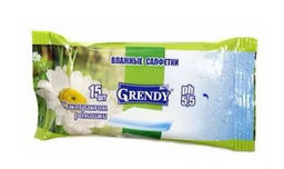ГРЕНДИ влажн.салфетки (15шт) Освежающие