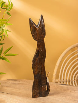 Сувенир «Кошка», 60×14×6 см, дерево, коричневый, МИКС