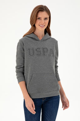 Женский базовый свитшот антрацитового меланжа