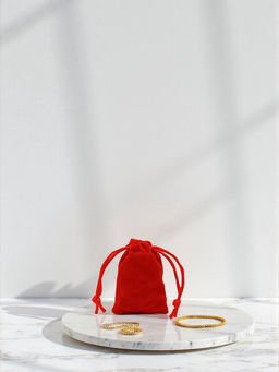 Набор мешочков подарочных 50 шт. бархатный «Классика», 5×7 см, красный