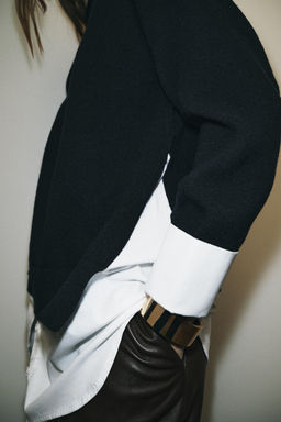 JUMPER WITH CONTRAST POPLIN - Zara фото 3