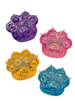 Антистресс - СКВИШ "Таба Лапка" 7*6,5см гелевый (FJ-5110) голубой/розовый/фиолетовый/оранжевый