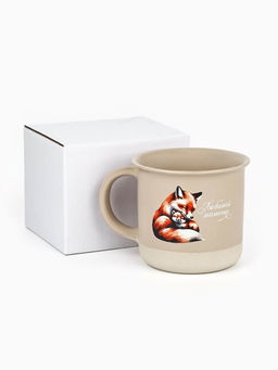 Кружка чайная керамическая Любимой мамочке, 400 мл, ручная работа