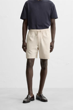 TEXTURED REGULAR FIT BERMUDA SHORTS - Zara фото 12