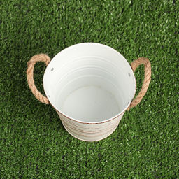 Кашпо «Ведёрко полоски», 13×13×12 см, МИКС