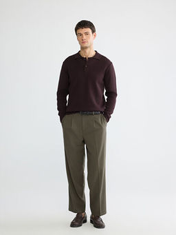 Polo Yaka Erkek Triko Kazak