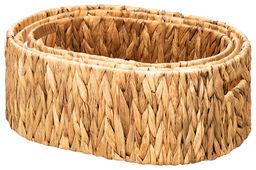 Набор 3 плетеных корзин 36,5*27*14 см, 34*22,5*12 см, 29,5*19,5*10,5 см, водный гиацинт - Elan gallery фото 11