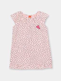 CRB wear/CSKG 50060-27 Платье модель "туника" для девочки, розовый/Ex.Cherubino