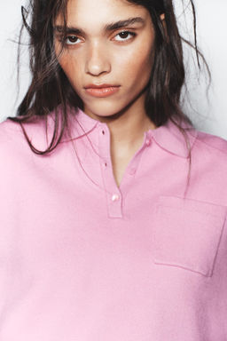 POLO PUNTO BOLSILLO / Rosa pastel - Zara фото 3