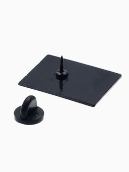 Значок Искусство Мона Лиза, бело-коричневый в чёрном металле