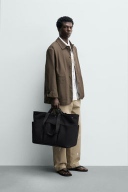 SOBRECAMISA RELAXED FIT ALGOD?N / Marr?n - Zara фото 4