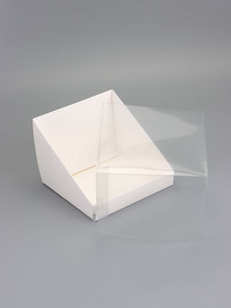 Коробка под бенто-торт, белая, с прозрачной крышкой, 18×18×14 см