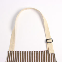 Фартук Доляна с карманом, коричневый, 70×65±4 см, 100% хлопок, рогожка