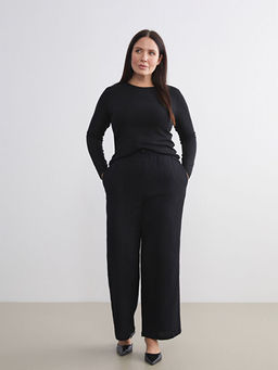 Beli Lastikli Dokulu M?slin Kad?n Pantolon