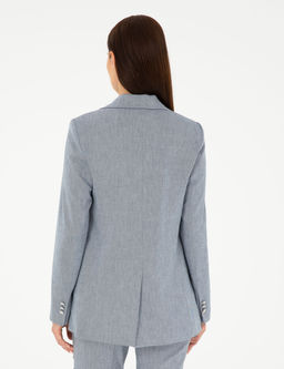 _ndigo Slim Fit Keten Kar___ml_ Ceket