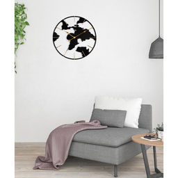 Часы настенные интерьерные «Карта мира», серия: Лофт, бесшумные, плавный ход, d=60 см, от батарейки 1хАА