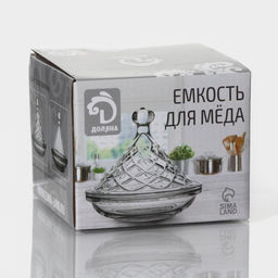 Ёмкость для мёда и варенья Доляна «Купол», 200 мл, 12.5×12 см, стекло