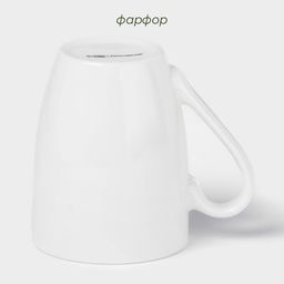 Новогодняя кружка для чая Доляна Домашние гномики, 330 мл, фарфор, цвет белый