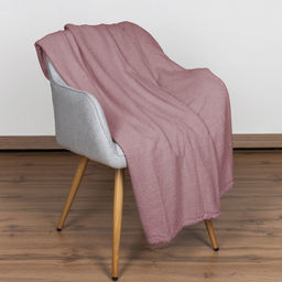 25С21-ШР/у./л.с.уп. 205*215 Плед Рубчик цв. 2109 рис. 2 пыльная роза