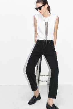 ZW COLLECTION MID-WAIST FULL LENGTH JEANS - Zara фото 16