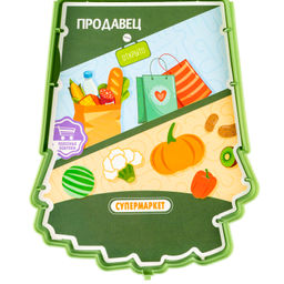 Набор игровой Продавец в сумочке-чемоданчике, 17х22х9 см, 23 предм., Bondibon, арт. 688-168A.  фото 5