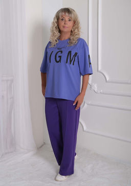 Брюки Клеш фиолетовые - Марлен фото 2