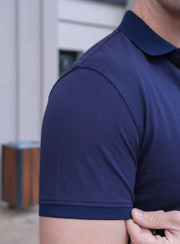 KM1764 Футболка-поло ТМ_СИНИЙ