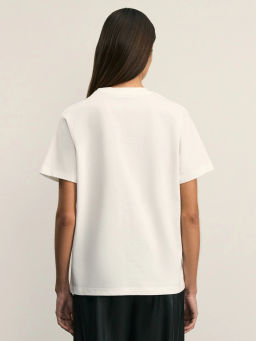 Футболка с принтом из хлопка / Zarina фото 5