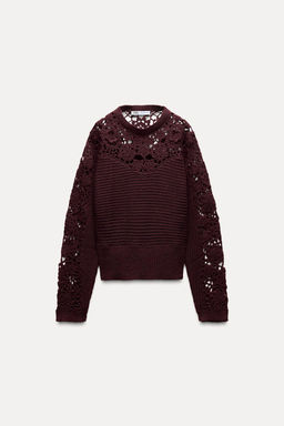 CROCHET KNIT SWEATER - Zara фото 3