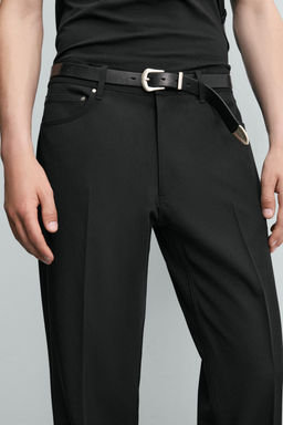 PANTAL?N FLARE FIT ESTRUCTURA / Negro - Zara фото 5